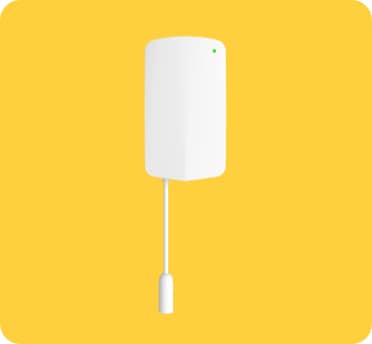 Cisco Meraki Sensor product on a yellow background